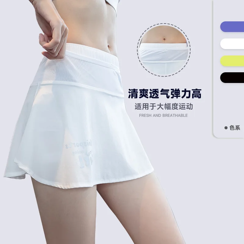 Fashions Color Clash Devise Tennis Skirts Women False Two Piece Casual Short Skirt Outdoor  Badminton Golf Running Sportswear