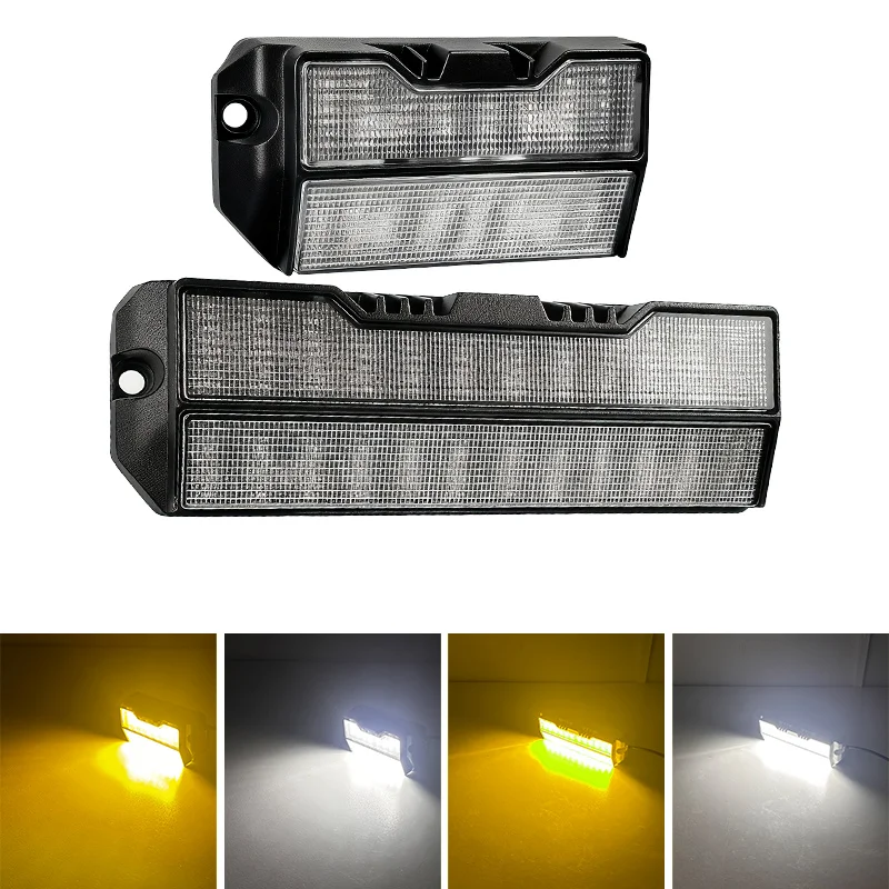 

Двухцветный переключаемый белый и янтарный светодиодный светильник для крыльца RV 12-30 В постоянного тока для кемперов, прицепов, автодомов, водонепроницаемый яркий уличный светильник