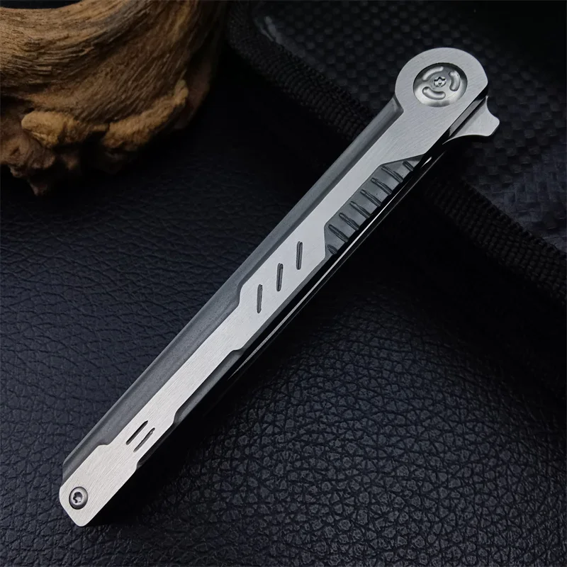 سكين جيب ميكانيكي خارجي 7Cr13Mov شفرة فولاذية خارجية تكتيكية عسكرية للتخييم والتنزه والبقاء على قيد الحياة EDC سكين للفرد #5
