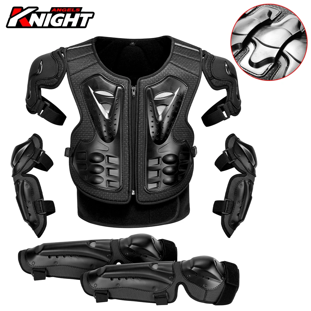 دراجة نارية درع سترة موتوكروس سباق ركوب كامل الجسم واقية والعتاد دراجة نارية درع الكوع حامي منصات الركبة الرياضية #1