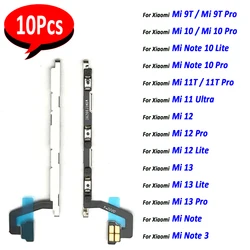 10Pcs，For Xiaomi Mi 9T 10 Pro Note 10 Lite 11T 12 Lite 13 11 Ultra Power Button Switch & Volume Up / Down On / Off Flex Cable