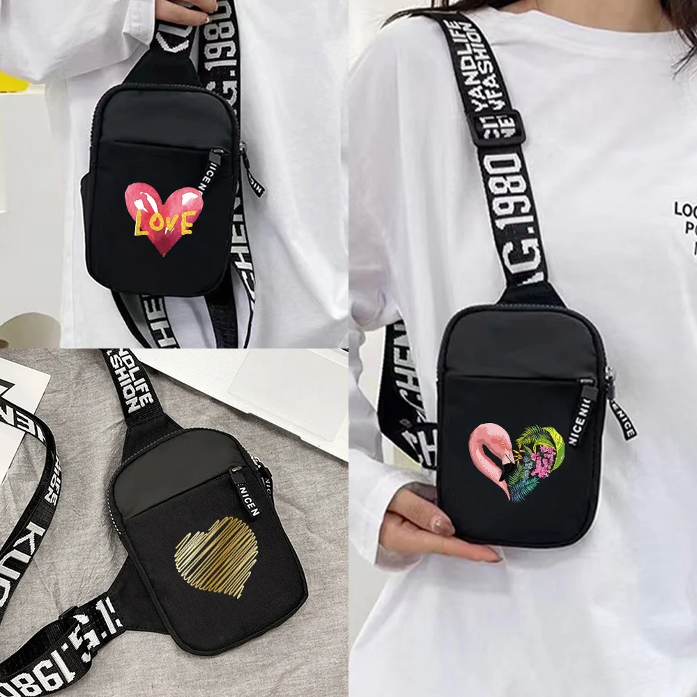 

2025 New Men Chest Pack for Travel Hiking Large Capacity Casual Shoulder Fashion Multi-functional Chest Bag Love Series