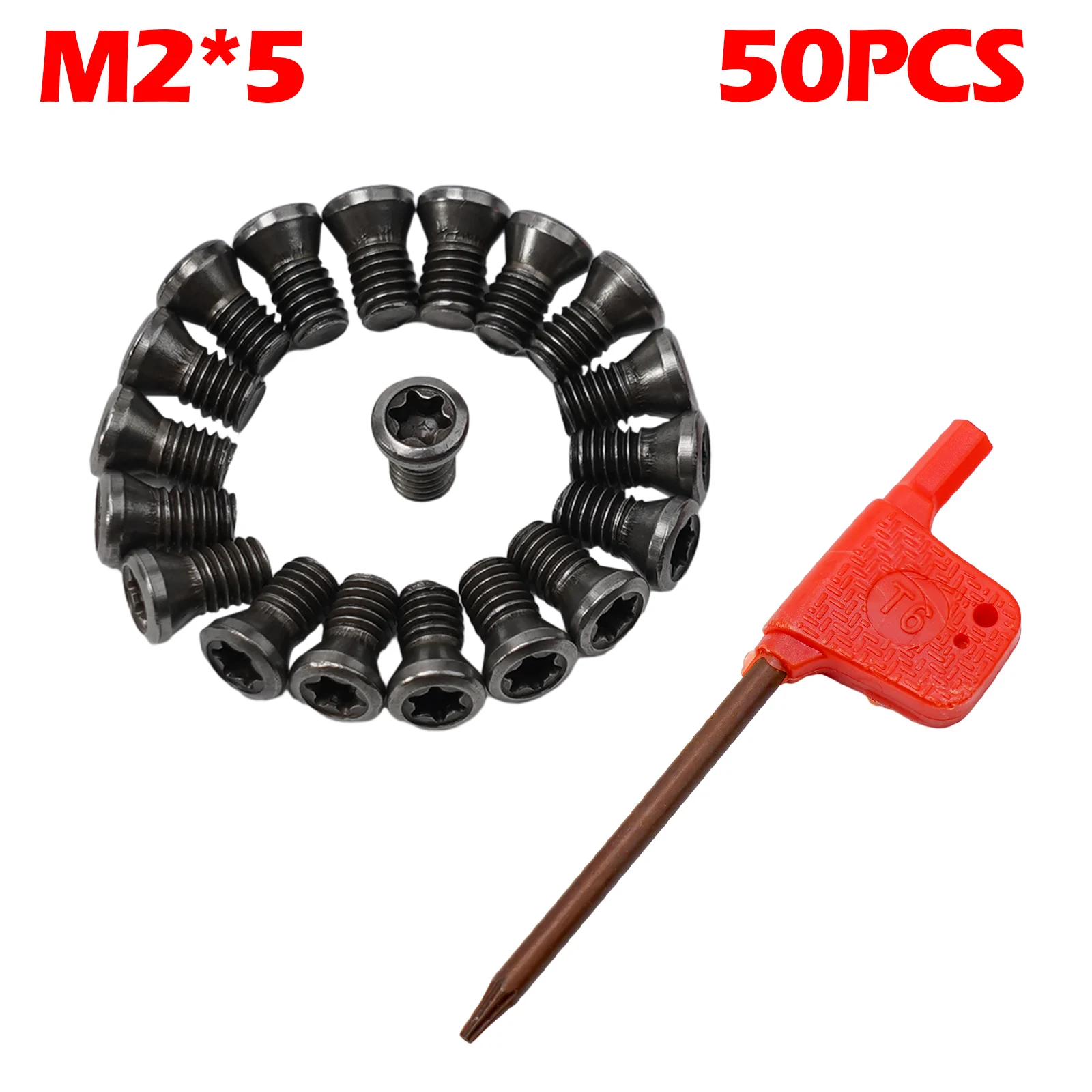 

50 шт. винтов Torx M2, M2.5, M3, M3.5, M5 для токарных станков с ЧПУ, для замены твердосплавных пластин, для повышения износостойкости