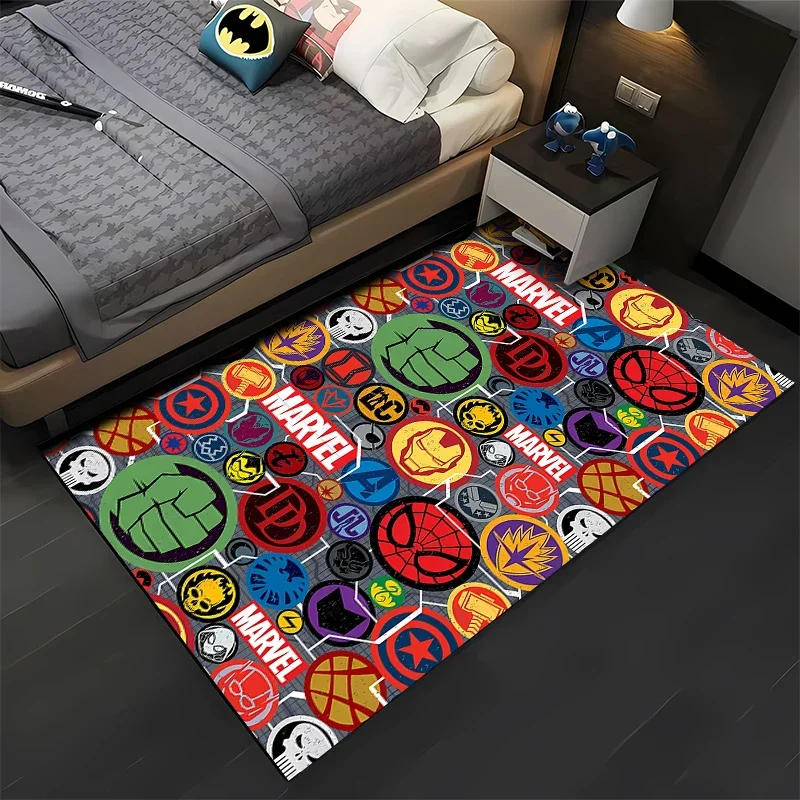 Disney Marvel-Avengers Superhero Carpet for Living Room Home Decor Large Area Rug Bedroom Floor Rug Non-slip Easy Washable Mat