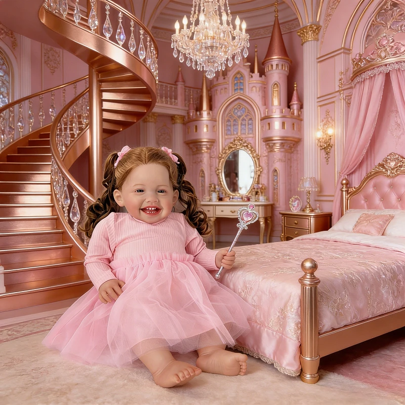 

Кукла-младенец «Принцесса» 60 см (24 дюйма) с длинными вьющимися волосами, реалистичным хлопковым телом, модель «Мила»