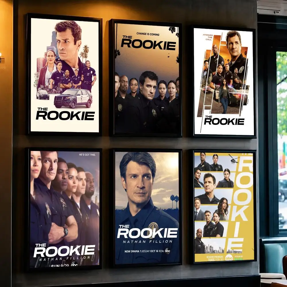 tv series T-The Rookie-E Poster Removable Wall Sticker for Home Cafe Bar Office Interior Decor