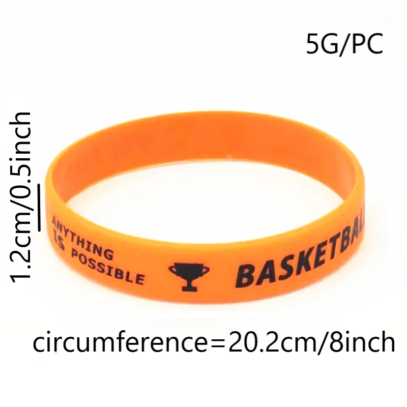 1pc/2pcs motivational basketball rubber wristband silicone bracelet2