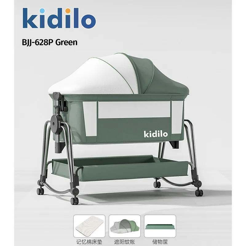 سرير أطفال من Kidilo قابل للطي وقابل للحمل، وظائف متعددة، سرير BB لحديثي الولادة، سرير كبير #3