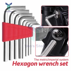 Hexagon Wrench Set Metric Wrench Inch Wrench L Type Wrenches Ball Head Spanner Key Set Hand Tools Easy to Carry In The Pocket