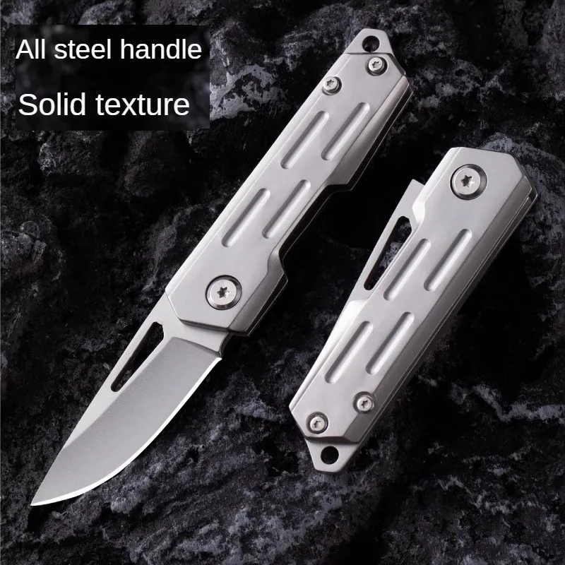 

New Outdoor Stainless Steel Mini D2 Small Steel Knife, Portable EDC Sharp Knife, Multifunctional High Hardness Folding Knife