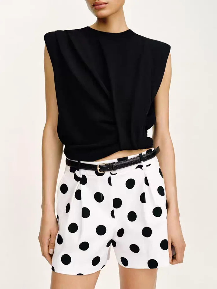 

Fashionable Sweet High Waist Casual Shorts with Belt New Summer 2026 Women's Clothing Straight Leg Short Pants