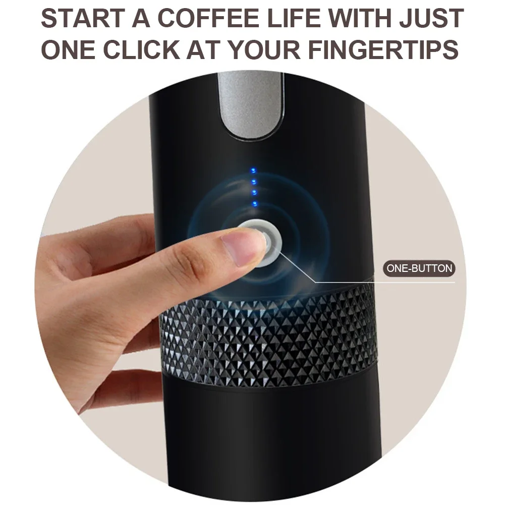 170ML Capsule Coffee Machine Portable  Coffee Brewer Rechargrable Compatible With Capsule&Ground Coffee For Home Kitchen Office