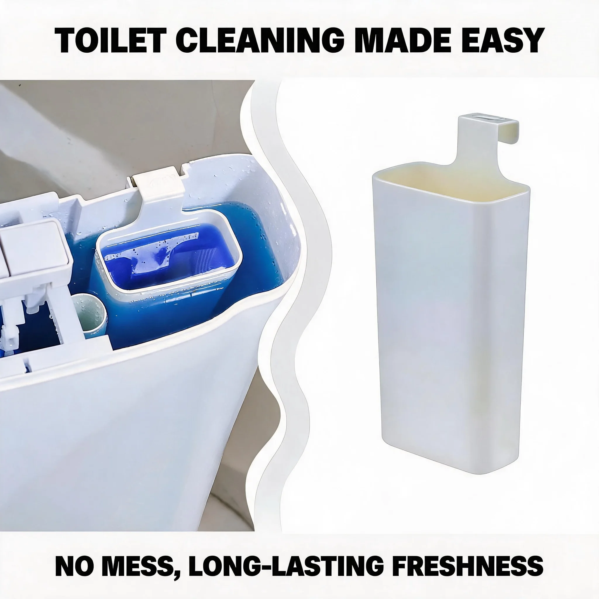 Hanging Slow Release Toilet Solid Dispenser Toilet Tank Replacement Cleaner Buffer Box Long Lasting Bathroom Cleaning Accessory