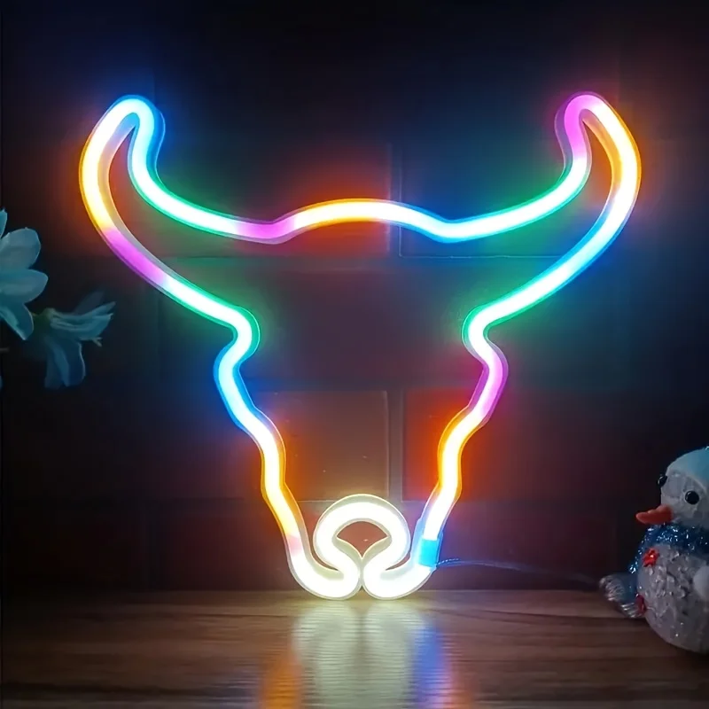 Halloween personalizado led sinal de néon morcego fantasma forma animal atmosfera decoração villa festa luz da noite usb ou alimentado por bateria