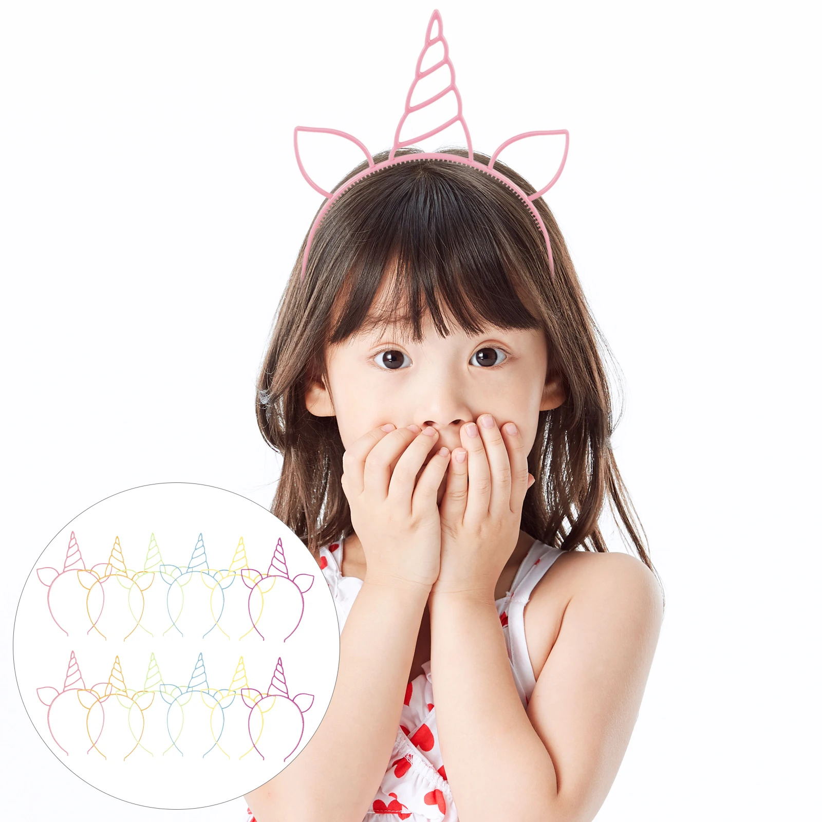 

12pcs Candy Headbands Children Hair Unicorn Creative Plastic Party Unicorn Headband Headband Accessories Styling Tools