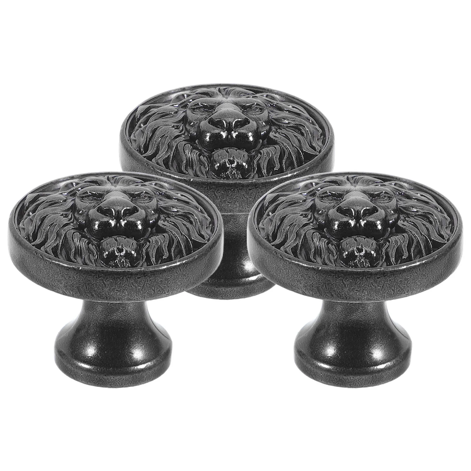 

3Pcs Lion Head Drawer Handles Vintage Zinc Alloy Cabinet Knobs for Kitchen Wardrobes Dressers Furniture Lion Drawer Pulls