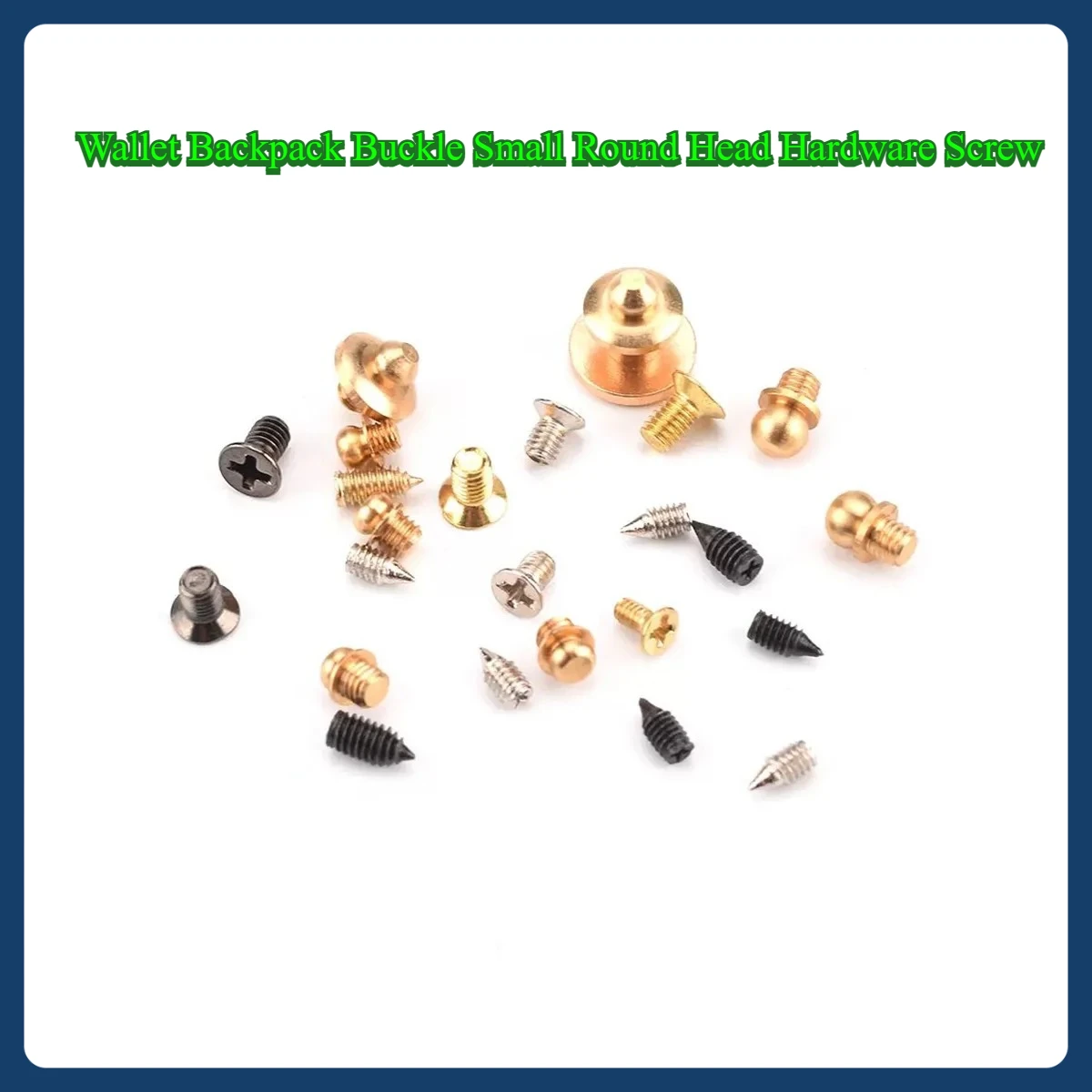 

Wallet Backpack Buckle Small Round Head Hardware Screw Accessories Repair Handbag Lock Buckle