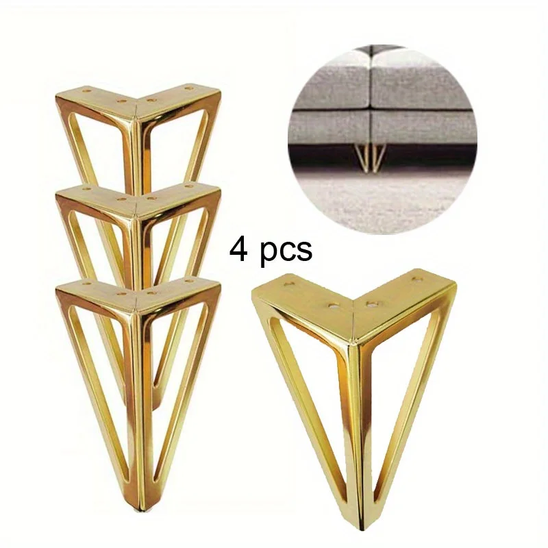 4pcs Light luxury sofa legs, TV cabinet legs, coffee table support legs, furniture hardware, bed legs, hollow platform legs