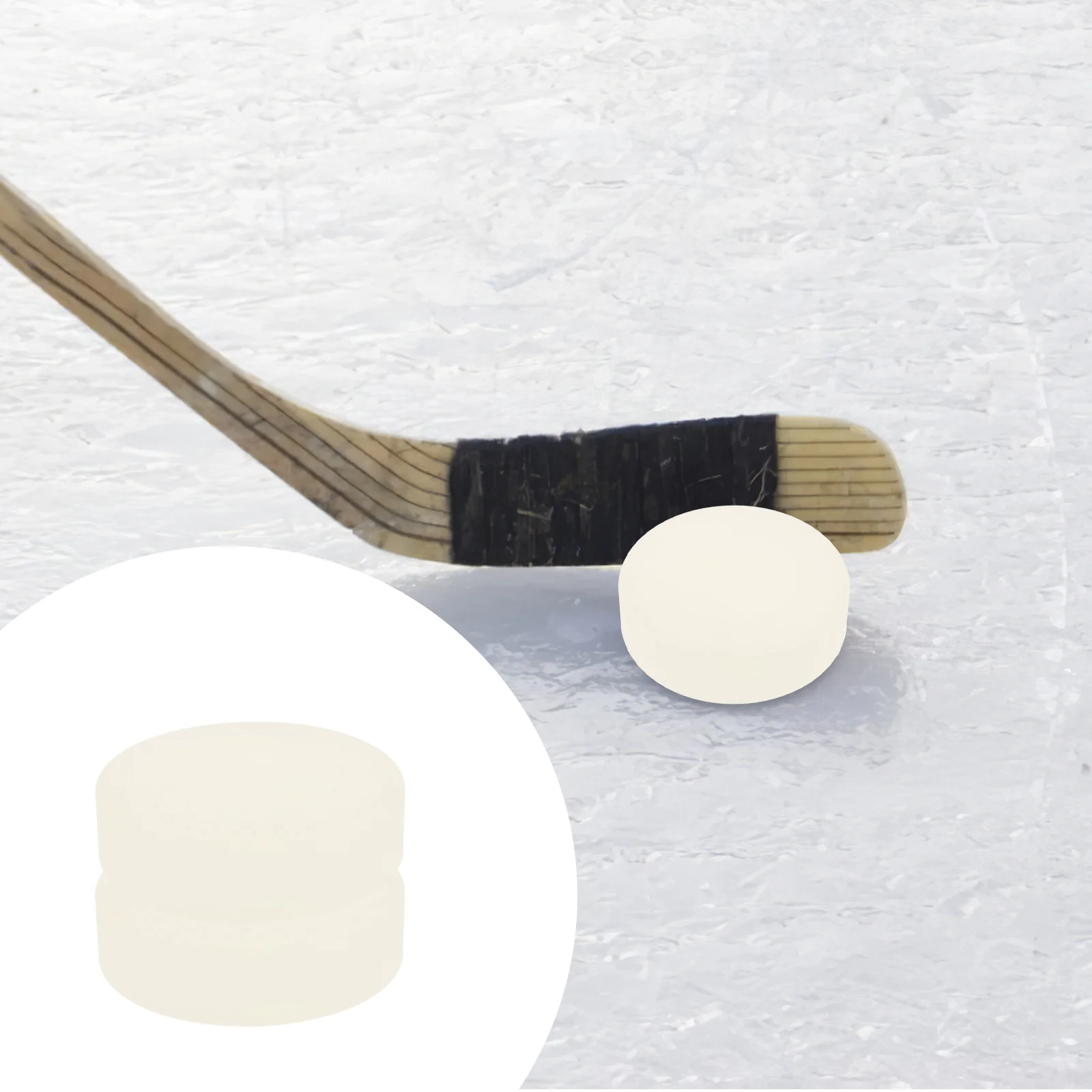 2 Pcs Luminous Ice Hockey Puck Practicing Professional Game Supplies Training Pvc Plastic Ball Competition Equipment