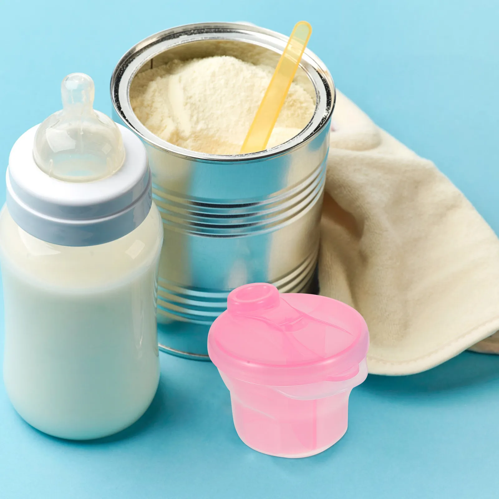

4Pcs Portable Baby Food Storage Box Safe PP Material Airtight Seal Leakproof Milk Powder Dispenser for Travel Snack Container