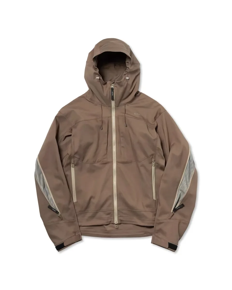 24SS Rotol Ventilation Wind Jacket Full Zipper Functional Nylon Assault Hooded Coat New Arrival