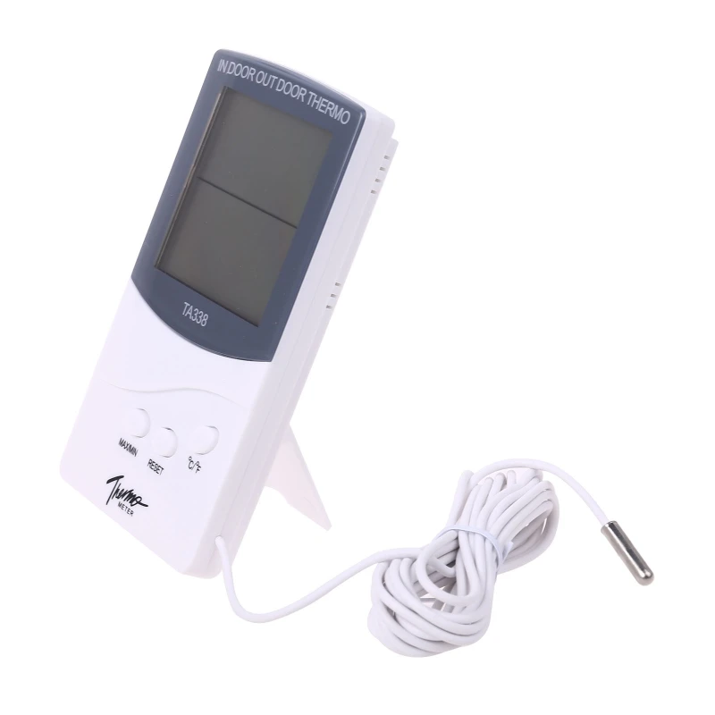 Y166 TA338 High-precision Electronic Thermometer with Probe Indoor Outdoor Home Industrial Double Digital Display Thermometer