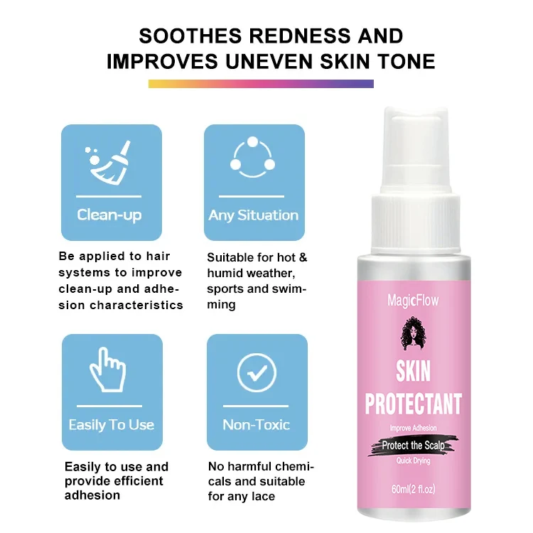 بخاخ حماية للبشرة 60 مل/2 أونصة - يمنع التهيج والحساسية | دروع الجلد من الاتصال المباشر مع غراء الشعر المستعار #5