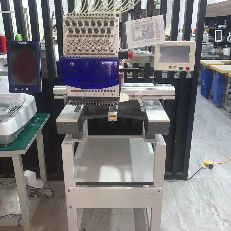 Second-hand 15-needle single-head embroidery machine Computerized embroidery machine,