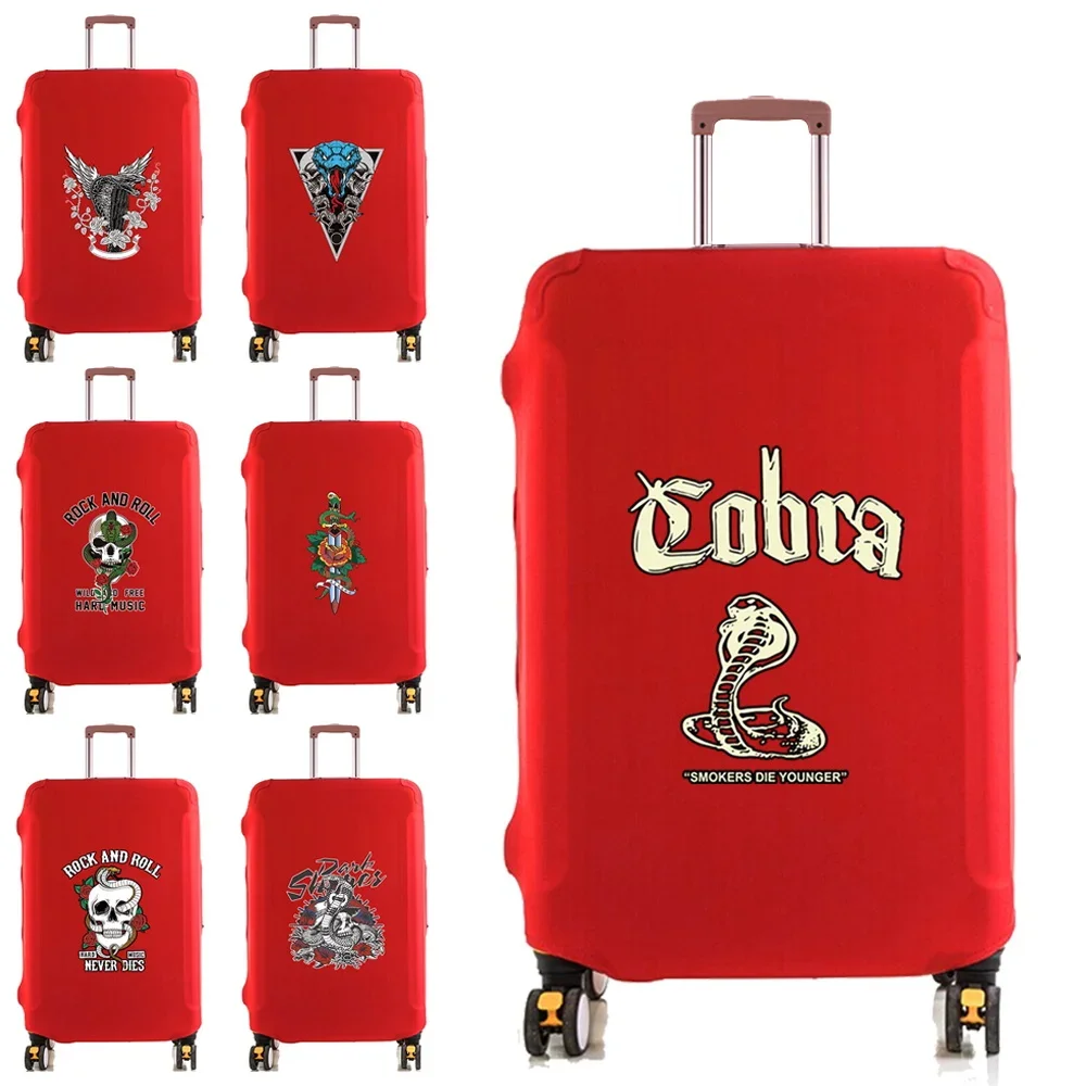 Luggage Protective Cover Travel Suitcase Elastic Dust Cases for 18-28 Inches Cobra Pattern Trolley Case Travel Accessories