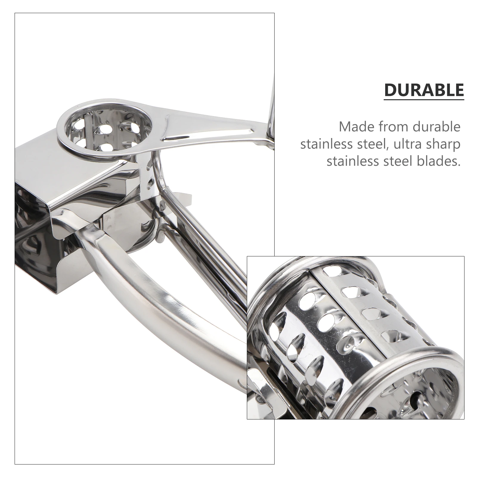 

4 Pcs Cheese Grater Graters Rotary with Handle Grinder Shredder Stainless Steel Multifunction