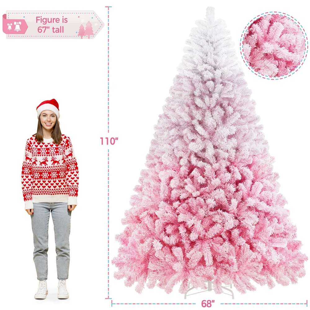 

Christmas Tree Halloween 4.5ft/6ft/7.5ft/9ft Christmas Tree Pre-lit Artificial Christmas Tree wit Incandescent Warm White Lights