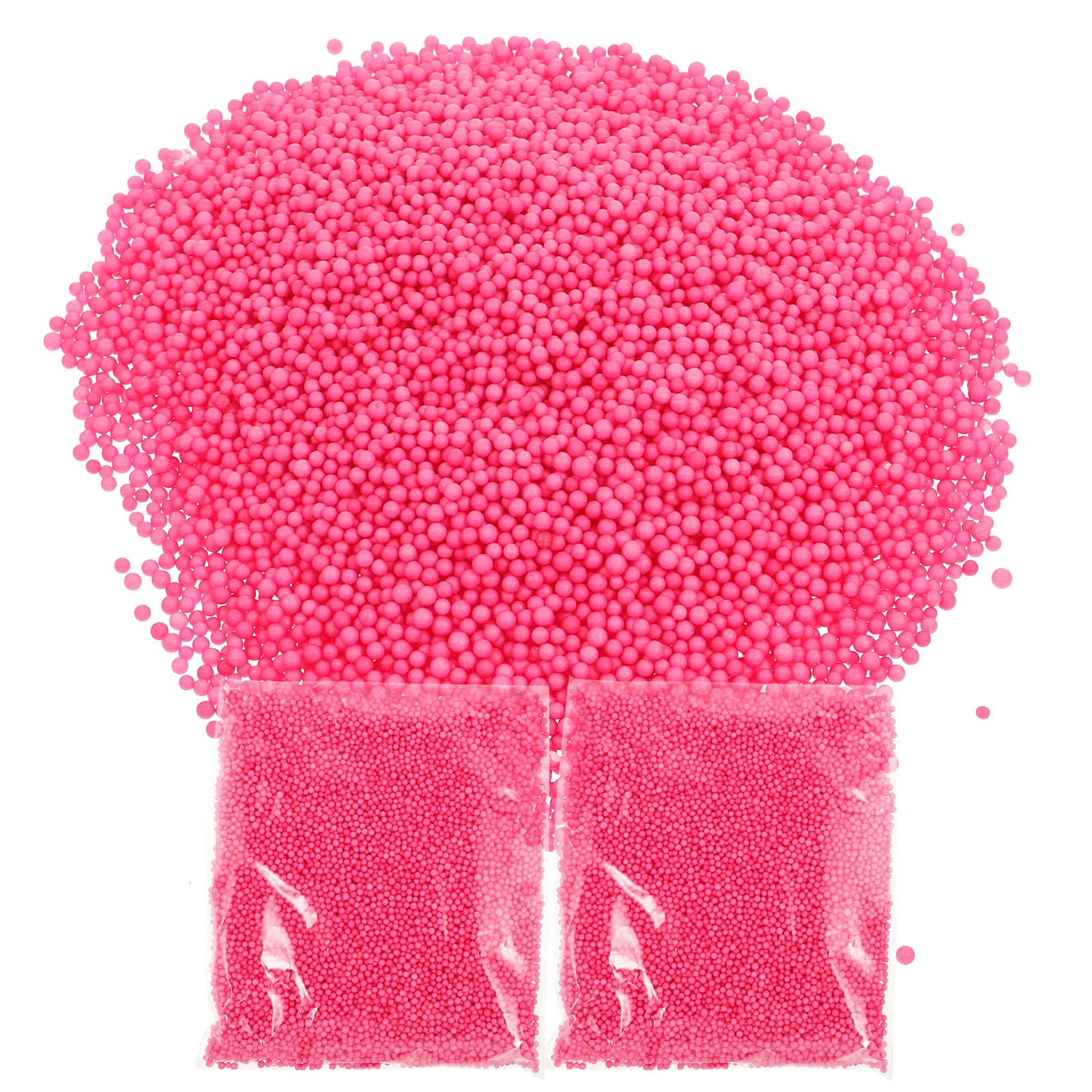 3 Packs of Mini Balls Beads for DIY for and Crafts (Pink) crafts beads