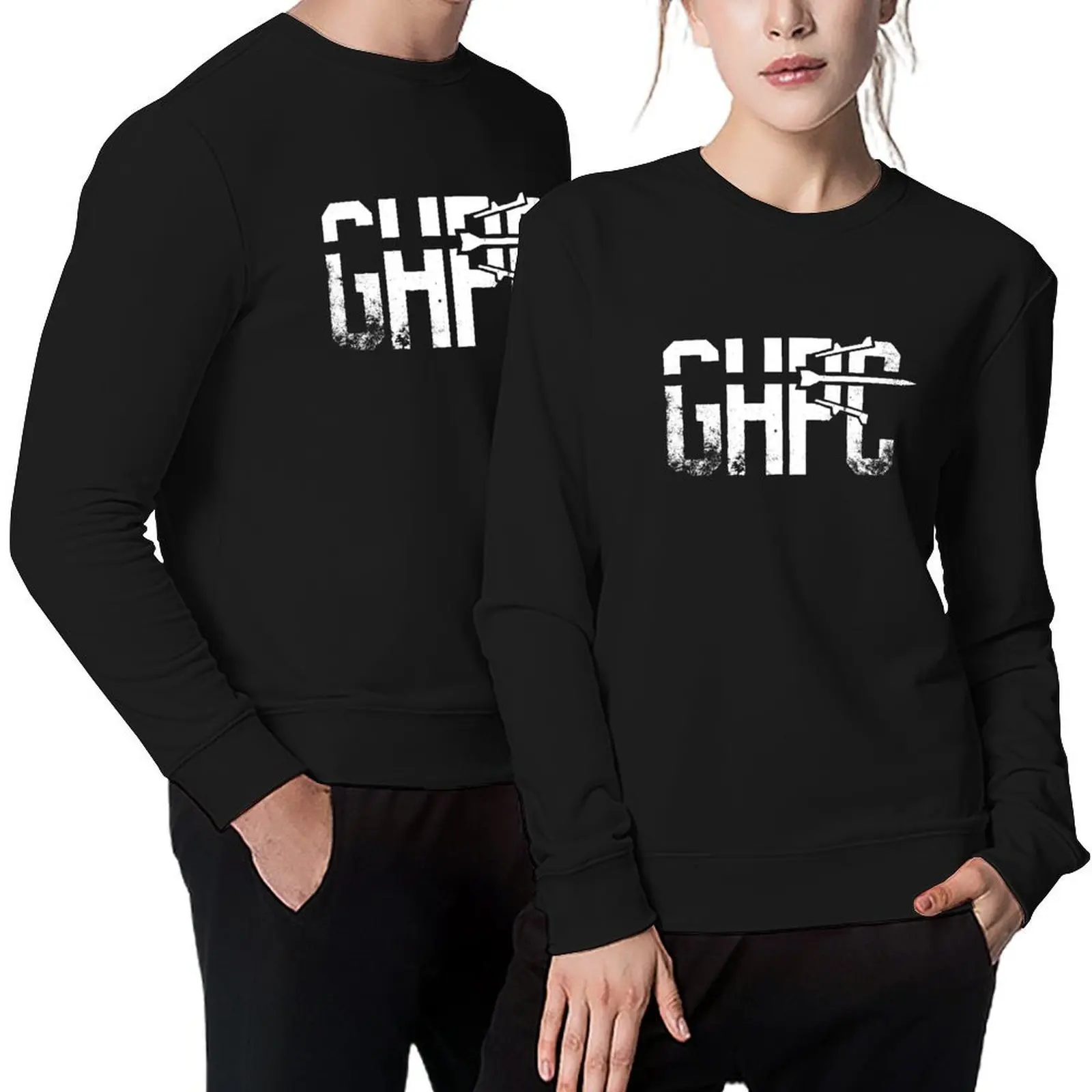 

GHPC Logo - White Cutout Pullover men clothes tracksuits japanese style graphic sweatshirts