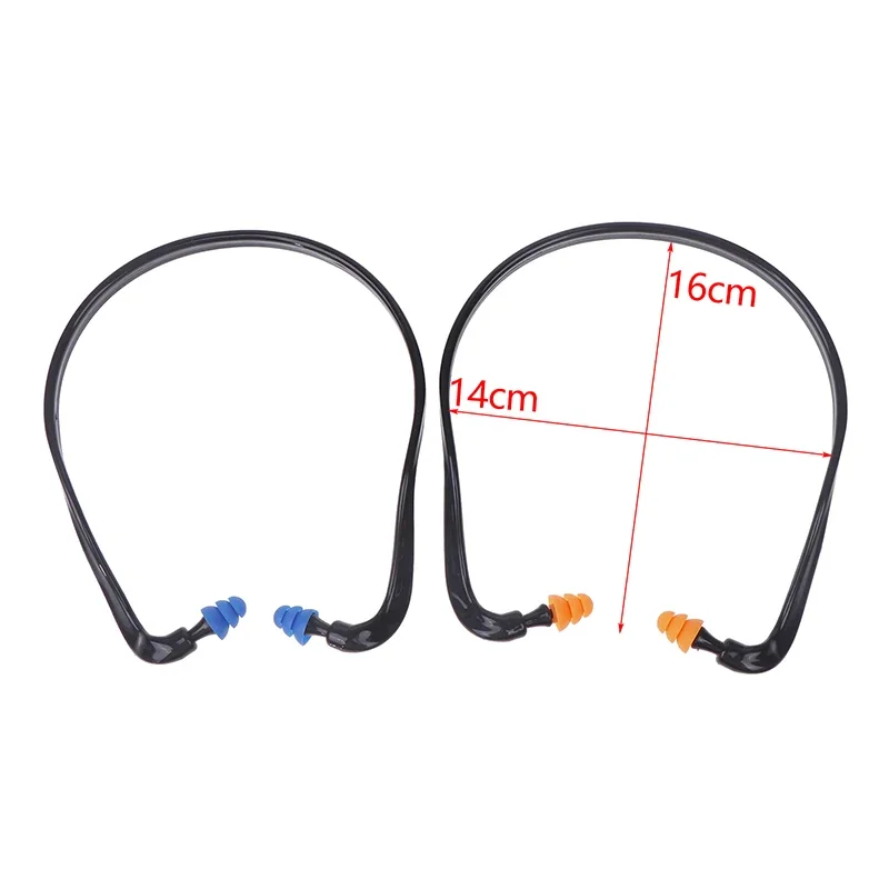 1PC 睡眠作業ノイズリダクション耳栓ソフトシリコンヘッドマウント耳栓プロテクターアンチノイズイヤーマフ