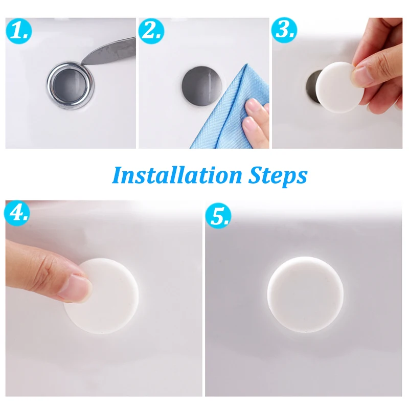 2/4/8PC Bathroom Rubber Wash Basin Overflow Ring Kitchen Sink Washbasin Drain Seal Stopper Bathtub Drain Cap Plug Accessories view 5