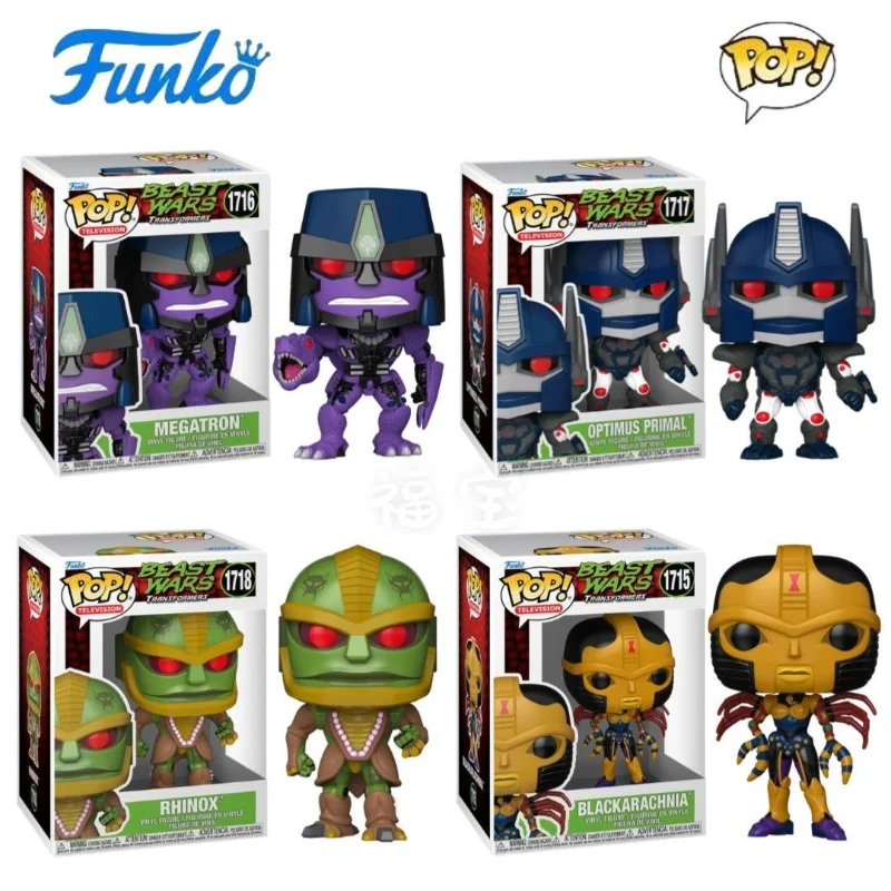 

Funko POP! Transformers Blackarachnia Megatron Optimus Prime Rhinox Action Figure Set Official Collectible Model Toy Statue Gift