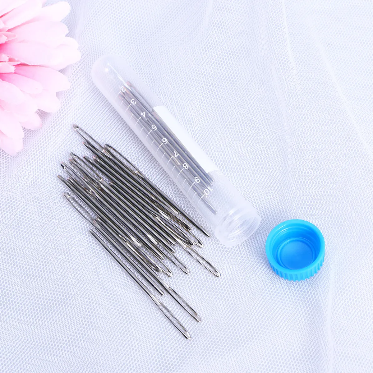 20Pcs 6Cm Blunt Large Eye Sewing Needles for Cross Stitch Needlepoint Crochet Knitting Yarn Craft Anti Rust Stainless Steel