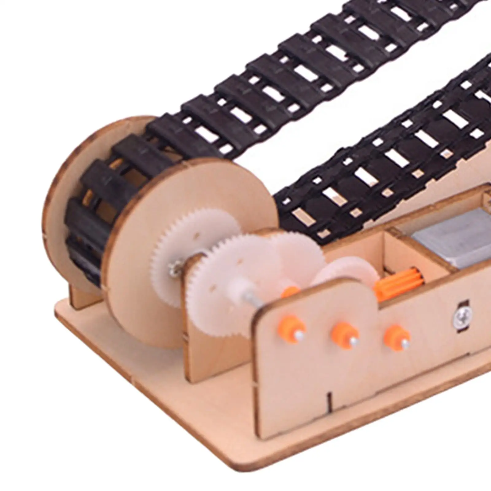 DIY Wooden Science Experiment Kits Conveyor Belt Model Children Wooden Building Kits Developmental Toy Handicrafts 3D Puzzles