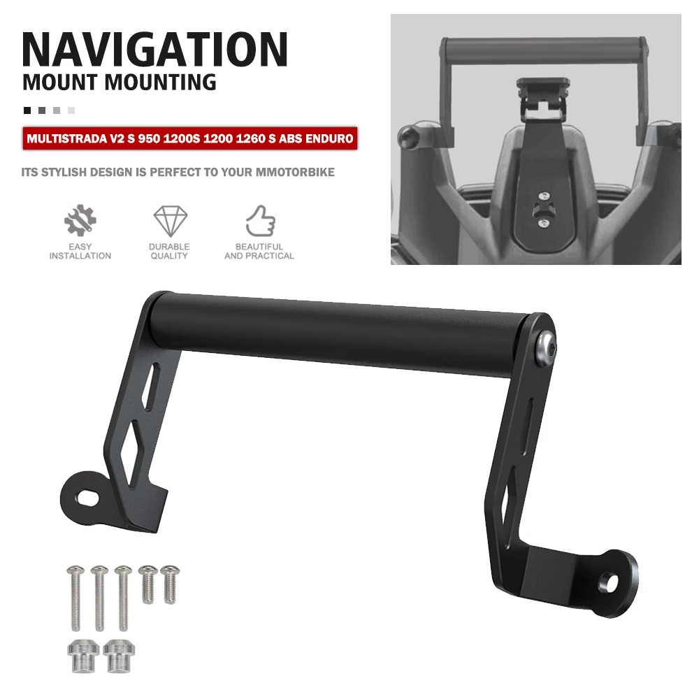 

GPS Smart Phone Navigation Mount Mounting Bracket Adapter Holder For Ducati Multistrada V2 S 950 1200S 1200 1260 S ABS Enduro