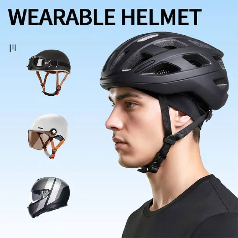 Imagen 6: Gorras de ciclismo de malla de verano, gorras ligeras que absorben el sudor, gorras con forro para casco para correr, gorras de ciclismo transpirables elásticas de secado rápido