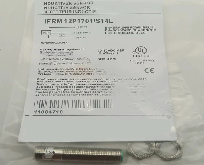 Proximity switch IFRM12P1701/S14L four-pin plug type PNP normally open metal sensor new