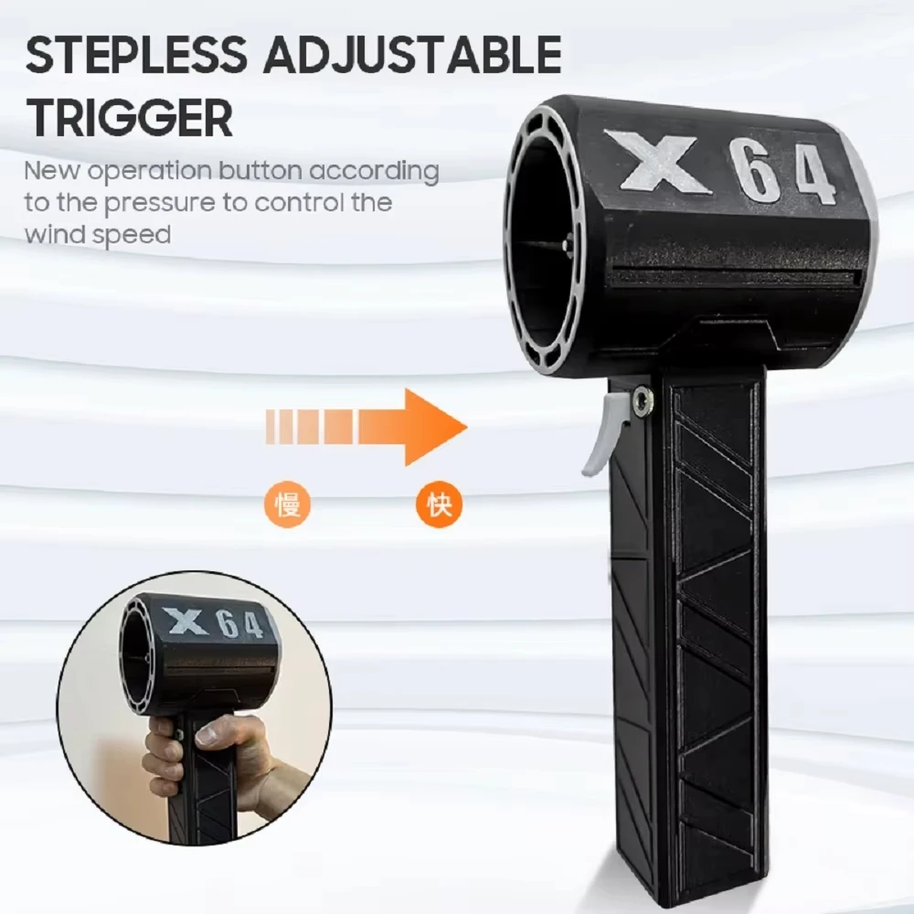 

X64 Violent Blower Ручной турбореактивный вентилятор 64 мм Бесщеточный Мощный 1400G Тяга 1000 Вт Высокомощный канальный вентилятор Турбовентилятор Автомобильный воздуходувка