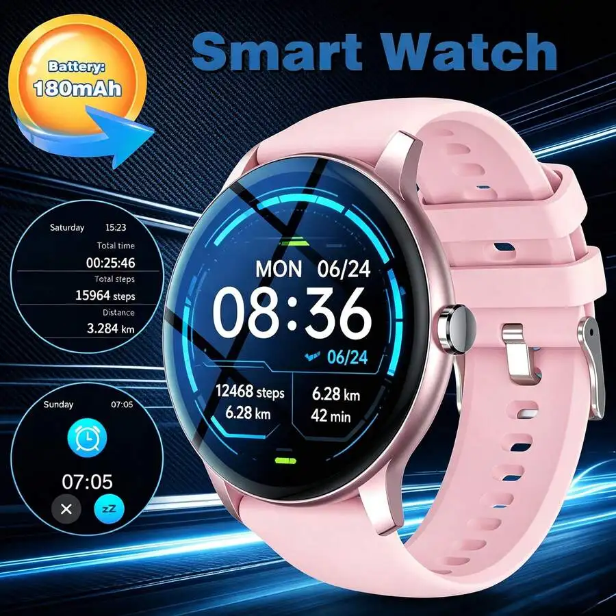 Smart Watch, 1.5-Inch Screen, Wireless Calls, Outdoor Sports, Suitable For IOS And Android, Ideal Gift For Family And