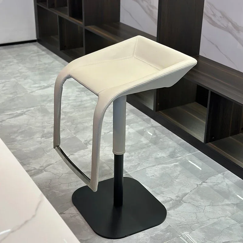 

Барные стулья для ресторана, кожаный остров, уникальные регулируемые высокие стулья для приема, роскошный акцент, модная мебель Cadeira