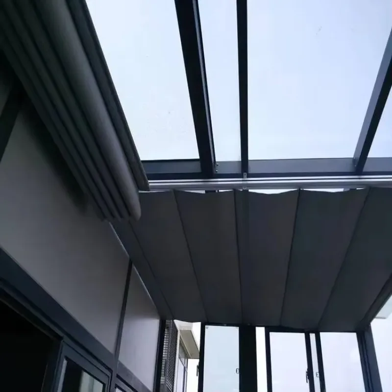 2026 Manufacturers Smart Motorized Shade Skylight Roof Roller Blind Outdoor Electric Retractable Awnings