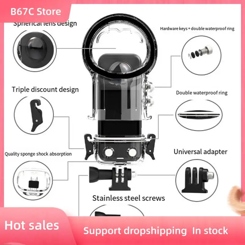

B67C Diving Case Forinsta360 X4 Underwater Diving Case Insta360 X4 Camera Protective Anti-Scratch Diving Shell