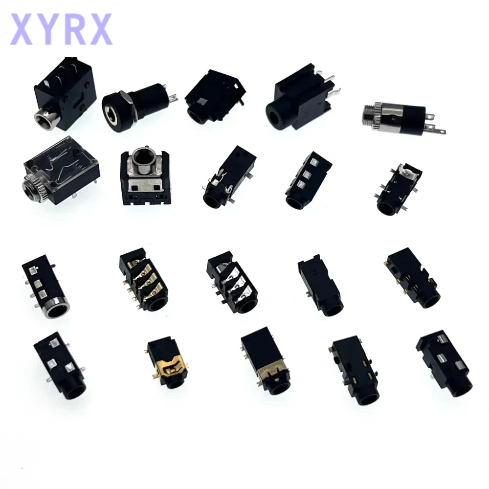 10PCS 2.5 3.5MM Headphone Jack Audio Video Female Dual Channel Stereo Jack Jack Socket Stereo Solder Panel Mount PJ-210B PJ-392