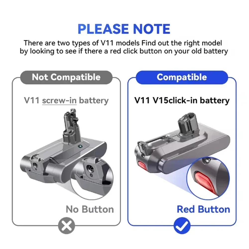 for Dyson SV15 25.2V Battery SV16 SV22 V15 DT Comp V11 Absolute  Fluffy Cyclone Animal Pro Handheld Vacuum Cleaner Spare Battery