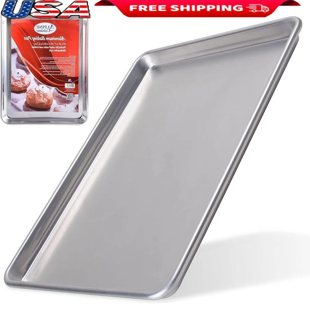 

Professional Aluminum Cookie Sheet Nonstick Baking Tray Oven Safe Easy Clean Durable Commercial Quality Baking Sheets