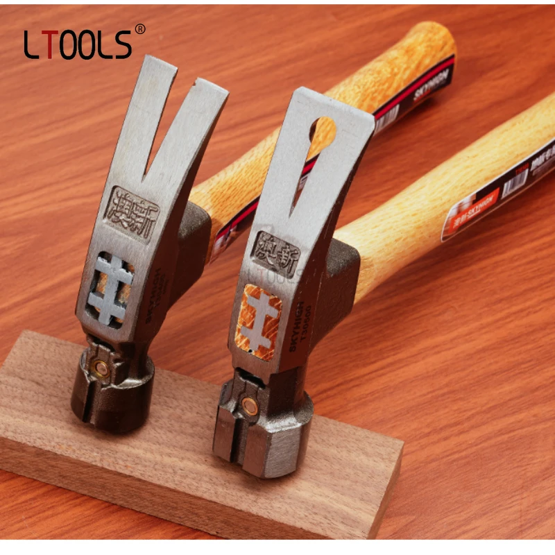 

Wooden Handle Right Angle Sheep Horn Hammer High Carbon Steel Hammer Head Magnetic Suction Nail Woodworking Installation Hammer